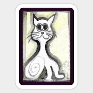 White cat Sticker